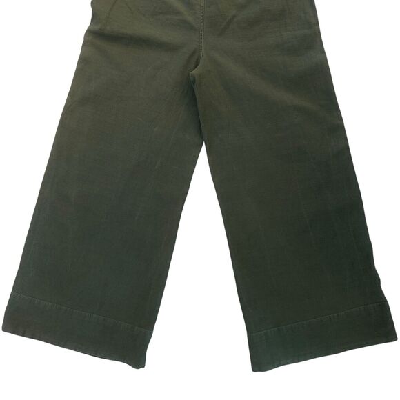Pilcro Anthropologie The Pilot Wide Leg Pants Green Pockets Women’s Size Small - Picture 9 of 12